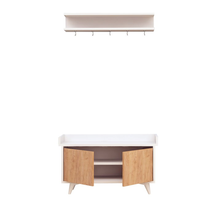 Hanah Home Stato Recibidor Roble y Blanco Hanah Home Stato Recibidor Roble y Blanco
